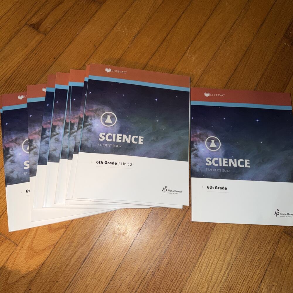 LIFEPAC 6th Grade Science Set MISSING UNIT 1 Includes Unit 2-10 And Teacher’s Gu